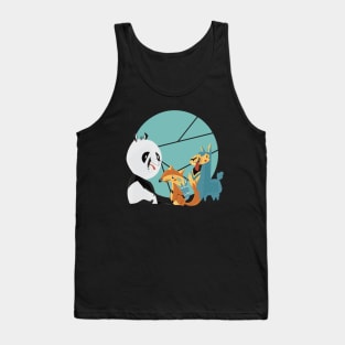 Fox panda and llama animals friend gift Tank Top